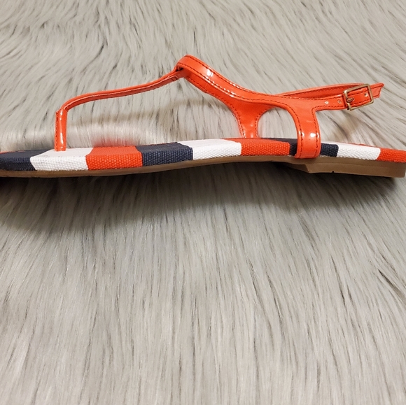 Talbots Clare 4 Hibiscus Stripe Sandal Sz 6 - Picture 8 of 10